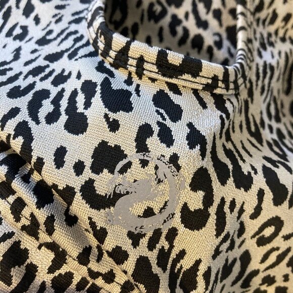 Josie Natori Womens Cropped Tank Top Activewear Medium Animal Print - Picture 5 of 5